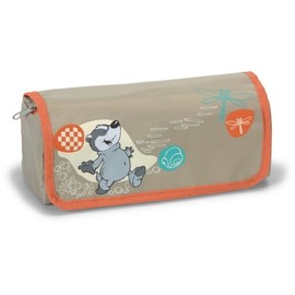 Nici 34679 - Mäppchen zum Ausrollen Dachs Nylon, 19 x 7 x 7 cm