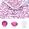MEIBITE Meibite Fuchsia Flatback Rhinestones, Glass Rhinestones for Nail Art