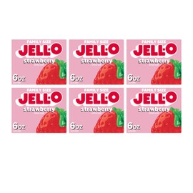 Jell-O Strawberry Gelatin Mix (6 oz Boxes, Pack of 6)