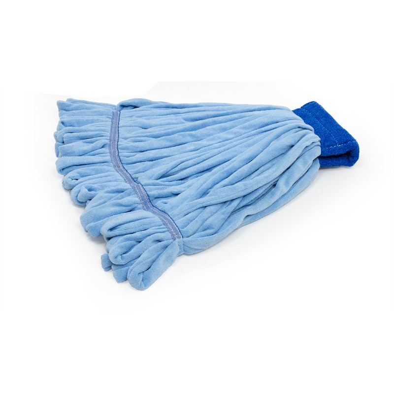 MOP38-BLB Microfiber Tube Mop, Launderable, Lightweight, Blue Large
