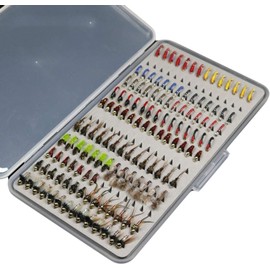 133pcs/Set Ultra-Thin Portable Nymph Scud Midge Flies Kit Assortment with Box Trout Fishing Fly Lures-bass Lures Fishing Gifts for Men