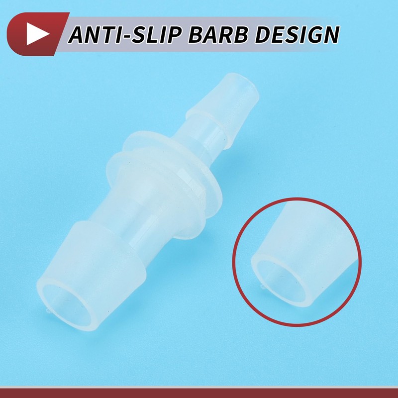 HEROFFIX 5 Pcs Aquarium Plastic Hose Barb Fitting 8/23" to