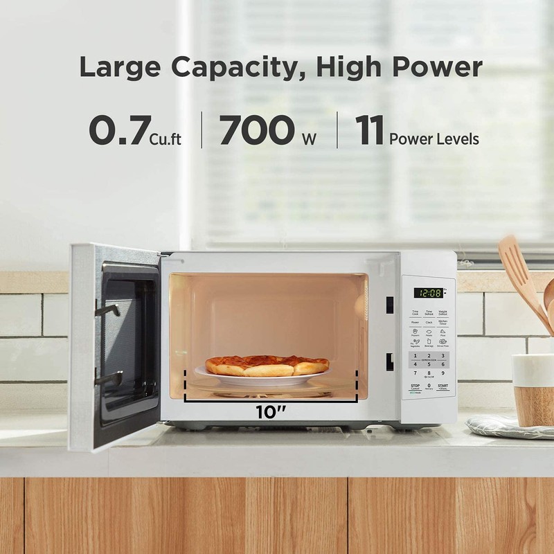 COMFEE' EM720CPL-PM Countertop Microwave Oven with Sound On/Off, ECO Mode
