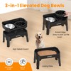 URPOWER Mess Proof Elevated Dog Bowls 4 Height Adjustable Raised