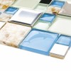 Blujellyfish Blue Sea Glass Tile Backsplash Beach Style Mosaic Tiles