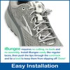 IBUNGEE LACES (cordones elásticos sin ataduras (reflectantes), blanco, 42 pulgadas)