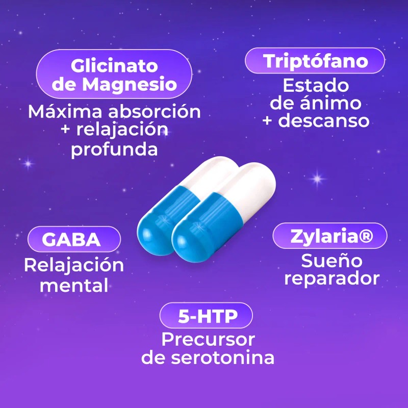Amarte Labs Glicinato de Magnesio Descanso y Sueo Profundo, Frmula