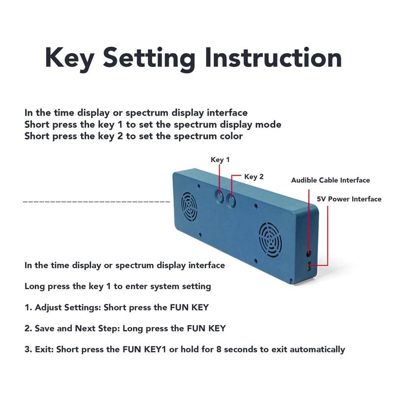 Real Time Music Visualizer RGB LED Spectrum Analysis 16 x