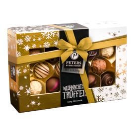 Peters Mit Genuss verführt Christmas Truffles with Alcohol Mixed Truffles Delicious Pralines Christmas Gift Idea Gift Made in Germany 325 g