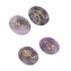 4Pcs Reiki Symbols Stones Smoother Surfaces Engraved Reiki Stones for
