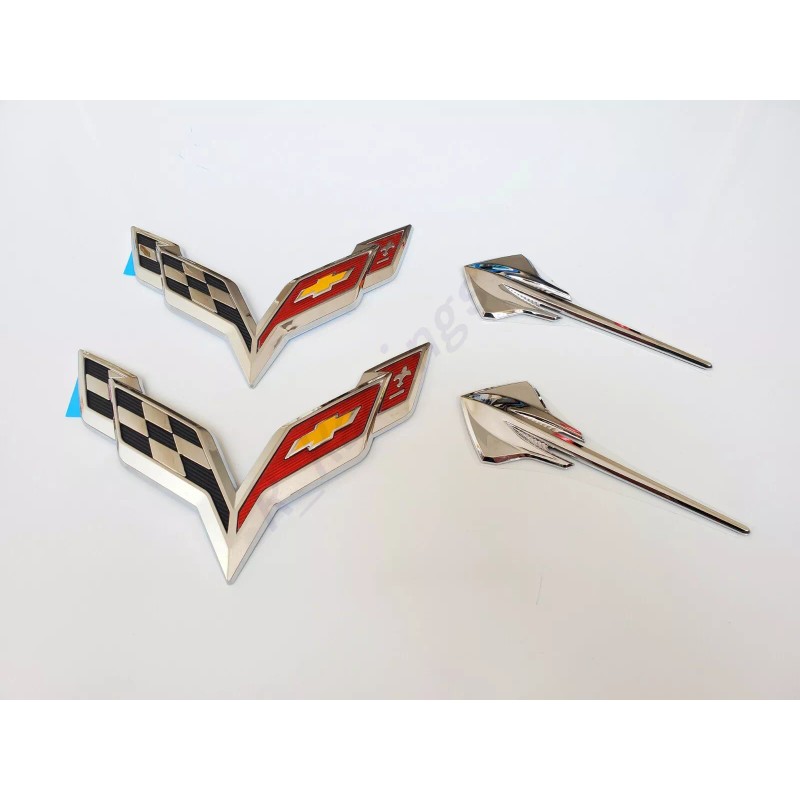 GM 5PCS 2014-19 Corvette C7 Chrome Black Front & Rear