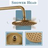 Gotonovo Antique Brass Exposed Shower System Set 8 in Rainfall