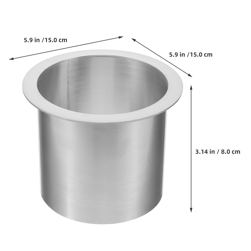 ABOOFAN Drop-in Trash Chute Stainless Steel Round Countertop Trash and