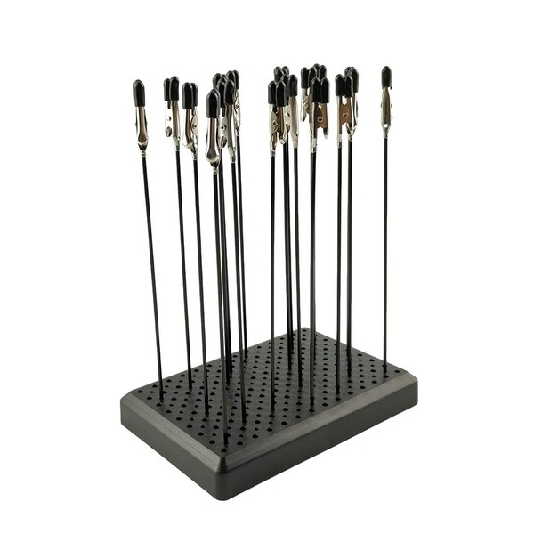 Model Painting Alligator Clip Sticks 20PCS with Stand Base 1PCS for Airbrush Hobby Model Parts