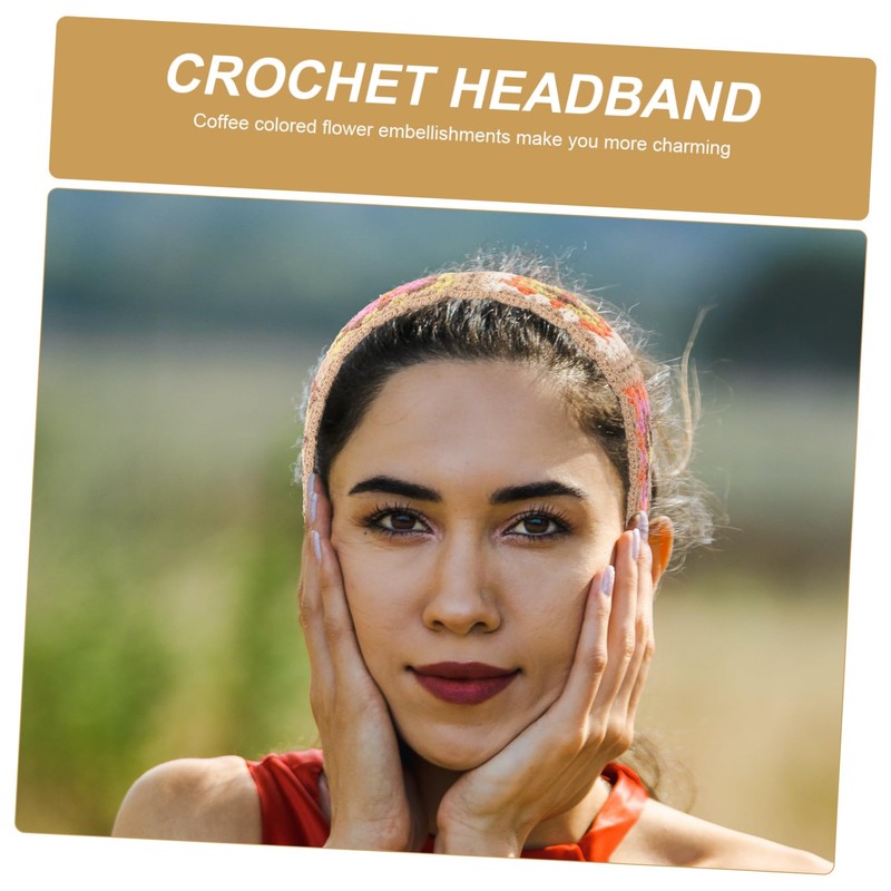 FOMIYES Chic Crochet Flower Bandana Headwrap for Women Fashionable Hair