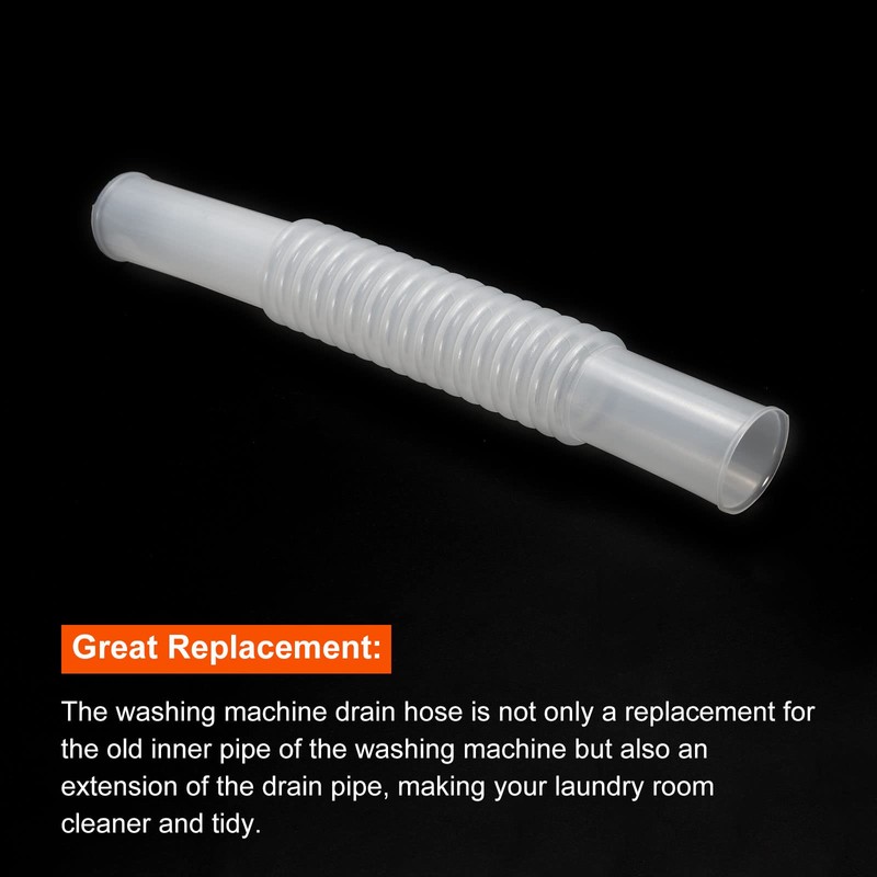 MECCANIXITY Washing Machine Drain Hose 0.8Ft PVC Extension Inner Connecting