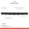 Spectrum Diversified Wood Hook Rack, 7 Peg, Black