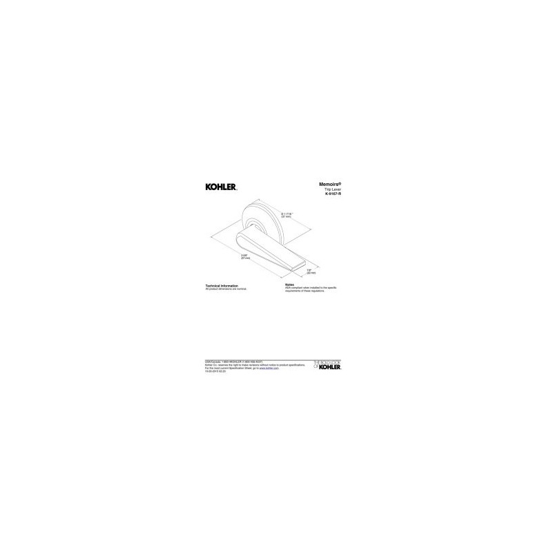 Kohler K-9167-R-SN Trip Lever, Vibrant Polished Nickel