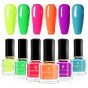 Born Pretty Neon Nail Polish Fluorescent Bright Nail Lacquer 6PCS