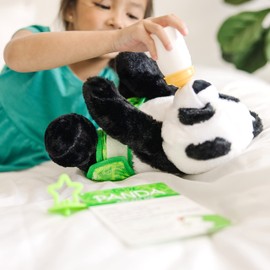 Melissa & Doug 11-Inch Baby Panda Plush Stuffed Animal with Pacifier, Diaper, Baby Panda Doll with Bottle for Ages 18+ Months