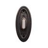 HOMEnhancements Rubbed Bronze Traditional Oval Doorbell, Wired Doorbell Button, Decorative