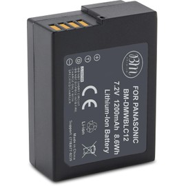 BM Premium High Capacity DMW-BLC12 Battery for Panasonic Lumix DC-FZ1000 II DC-G95 DMC-G85 DMC-GH2 DMC-G5 DMC-G6K DMC-G7 DMC-GX8 DMC-FZ200 DMC-FZ300 DMC-FZ1000 DMC-FZ2500 Cameras