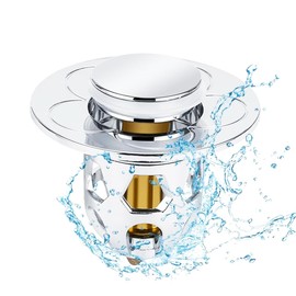 Tappo Lavandino Bagno Bidet per scarico Universale Pop-Up con Filtro