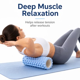 5-in-1 Foam Roller Set for Post-Workout Stretching – Massage Roller with Stick, Ball, Resistance Band and Carry Bag