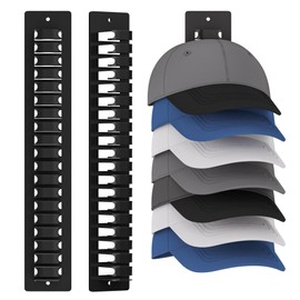 ADDUDU Hat Racks,Wall-Mounted Hat Organizer for Closet Bedroom RV Living Room - Holds 38 Caps with 3 Usage & 2 Installation Options.2-Pack