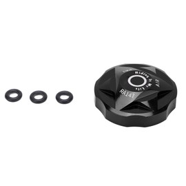 Bnineteenteam Fork air chamber cover, bicycle suspension fork air gas valve cap, high-strength aluminum, for MTB(black)