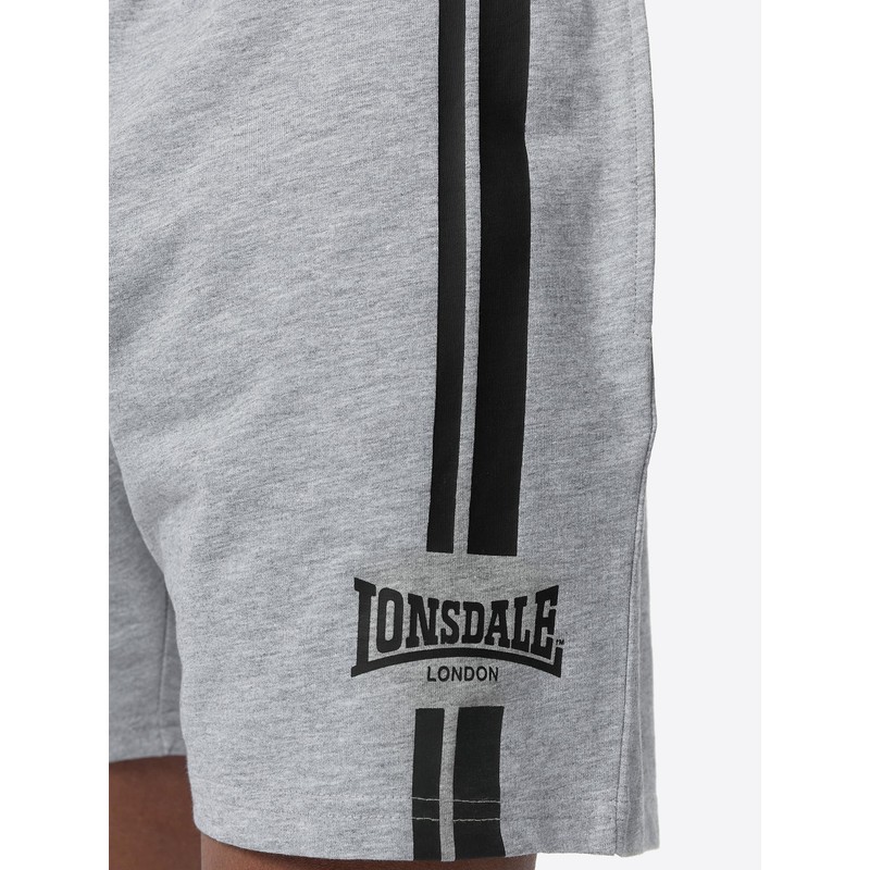 Lonsdale ARDCHARNICH Men's Shorts Regular Fit, Marl Grey/Black, XXL