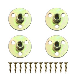 GOSCHE 4 Sets Furniture Legs Mounting Plates with Hanger Bolts Screws Great for Furniture Leg,Chair, Sofa,Cabinet,Couche, Set of 4