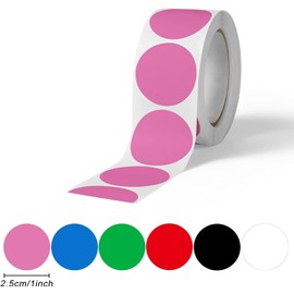 8 rolls of round stickers, colourful dot stickers, for calendars, planners, calendars and crafts.