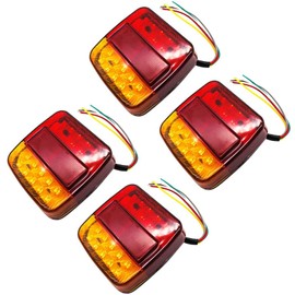 Caravan Rear Light, LemonBest 12 V Trailer Truck Caravan 26 LED Rear Light for Truck, Trailer, Truck, Van Caravan (Pack of 4X)