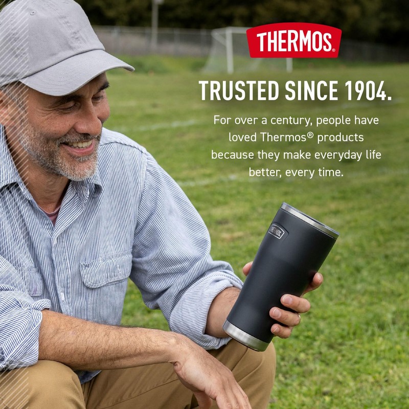 THERMOS ICON SERIES, Stainless Steel Tumbler with Slide Lock, 18