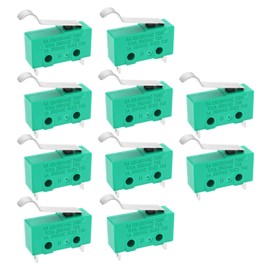 EMSea 10Pcs 2Pn Vacuum Brush Roll Micro Switch 5A 250VAC T120 Limit Switch Replacement Part KW4-3Z-3 Suitable for PCB Circuit Board (Green)