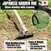 KAKURI Japanese Garden Hoe Long Handle 53" for Weeding -