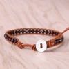 KELITCH Evil Eye Bracelets Crystal Beads Wrap Bracelets Stackable Leather
