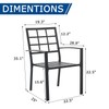 Patio Dining Chairs Set of 2, Wrought Iron Stackable Chairs