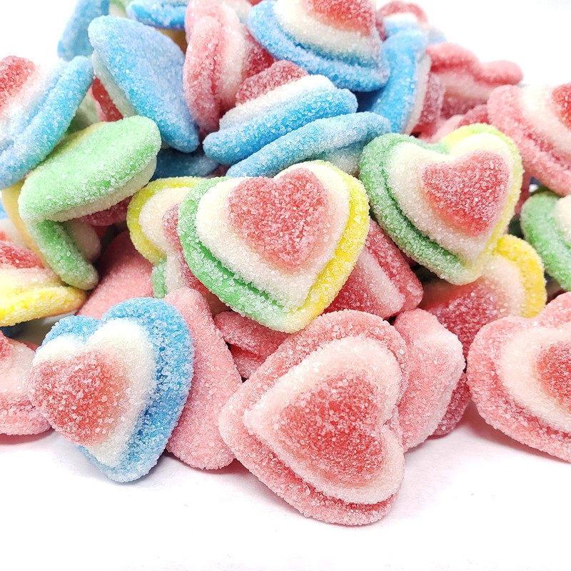 Candy Retailer Gummy Assorted Hearts Candy 1 Lb