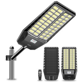 CEDIO 9000W Ultra Bright Solar Street Light, IP67 Waterproof Outdoor Solar Lights with Motion Sensor, Dusk to Dawn Commercial Solar Parking Lot Lights