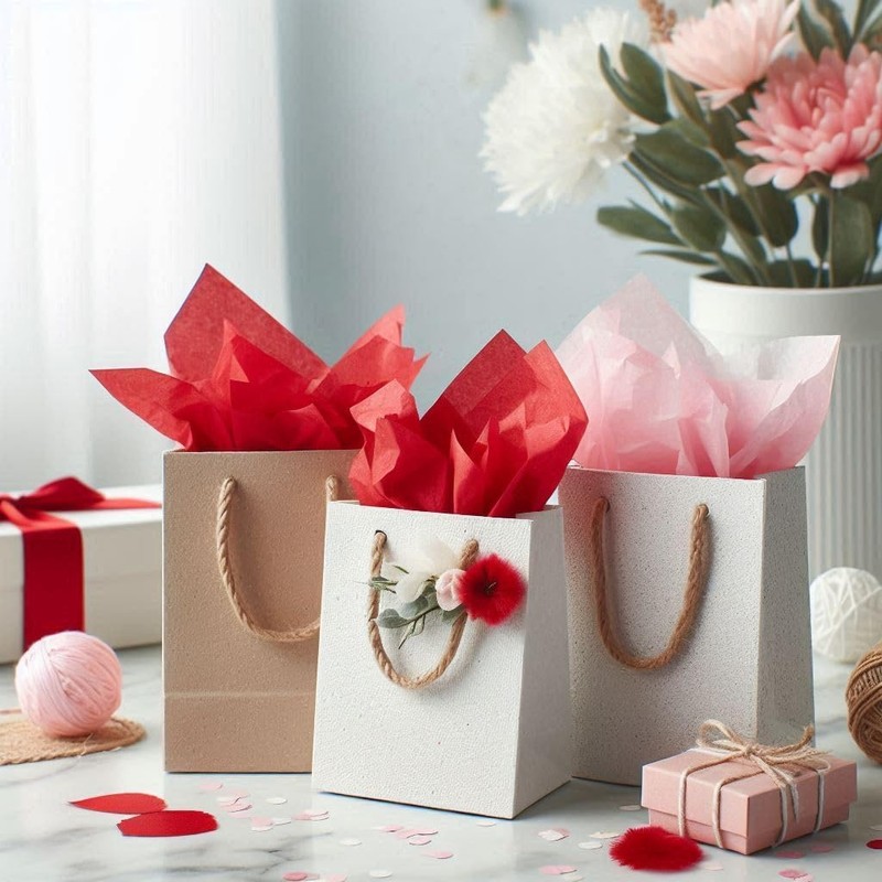 Tissue Paper red 50x70cm, 30 Sheets, Quality Tissue Paper for