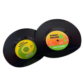 Naroote Sujetalibros, Soporte Multiusos para Libros, Bordes Redondeados, Forma de Disco de Vinilo, Práctico para Escritorio para Estudiantes