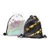 SHOWERORO Sequin Sackpack Drawstring Backpack Women Tote Bag Polyester Storage