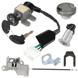 HIAORS GY6 50cc Ignition Switch Key Lock Gas Tank Cap Set Replacement for TaoTao 50cc 49cc ATM50 Pony VIP Most Chinese Scooter Moped Thunder Roketa Jonway Lance NST Tank Urban Peace Sports Sunl Parts