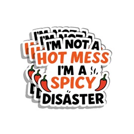 (3PCS) Funny Spicy Disaster Sticker – Cute Waterproof Vinyl Decal for Laptops, Water Bottles, Journals, Tumblers – Sarcastic Humor Gift for Women, Girls, Coworkers