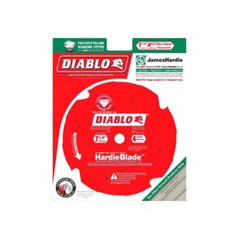 Diablo 7.25-Inch x 4 Teeth PCD Tip TCG HardieBlade Fiber Cement Saw Blade for Circular Saw and Cordless Circular Saw, Ideal for Remodeling, Demolition, Siding, Decking, Electrical, and Plumbing