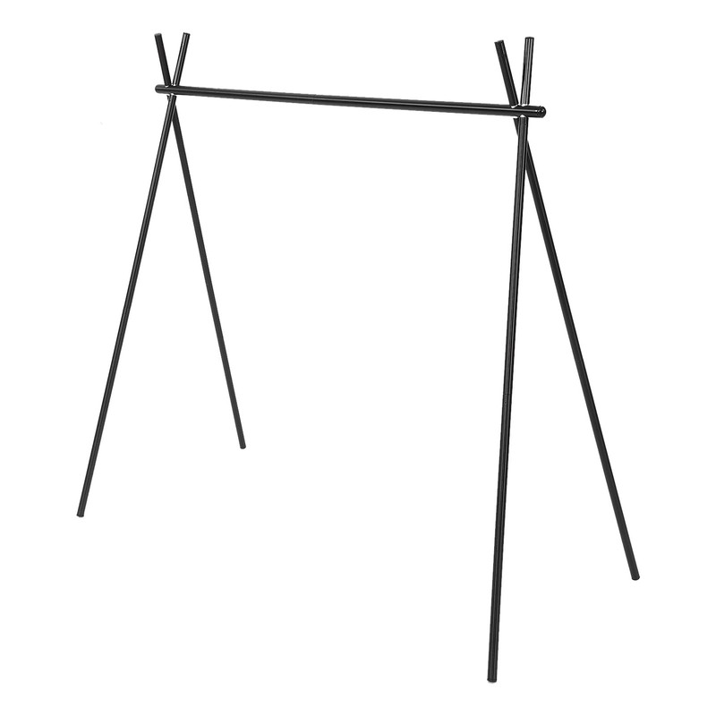 Hanging Rack Black Tripod Structure Folding Hanging Shelf with Storage