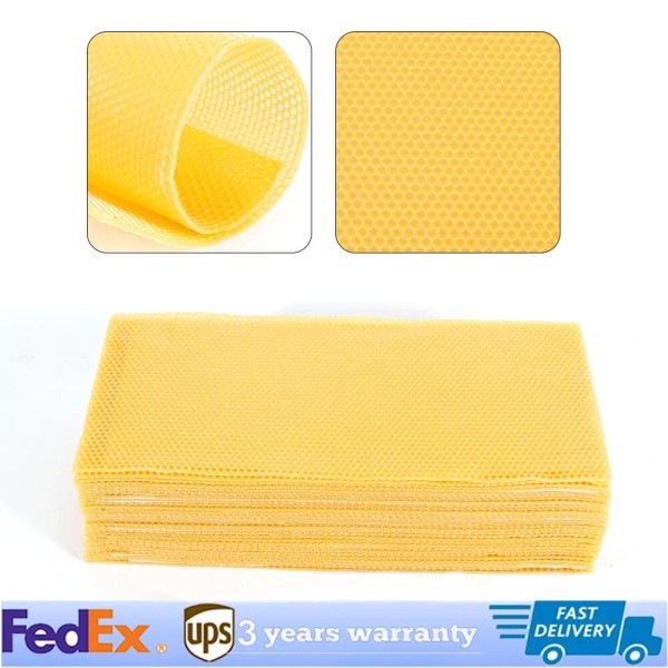 30 Packs Honeycomb Foundation Beehive Wax Frames Waxing Beekeeping Equipment
