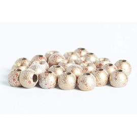 Blue Wing Olive Tungsten Beads for Fly Tying - 25 Pack (Mottled Tan, 3.2 mm (1/8"))